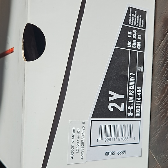 Under Armour PS Curry 7 SUPER SOAKER (3022114-404), size 2y - Picture 10 of 10